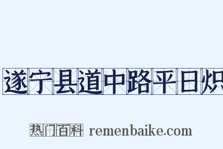遂宁县道中路平日炽是什么意思的图片